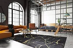 Alfombra Wilton - Vieste (negro/dorado)