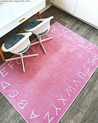 Alfombra infantil - Alphabetic Border (rosa)