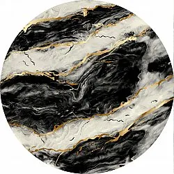 Alfombras redondeadas - Juniper (negro/blanco/oro)