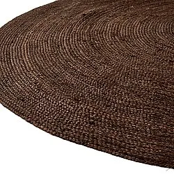 Alfombra redonda de yute - Amasia (marrón)
