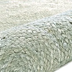 Alfombra redonda de yute - Amasia (gris)