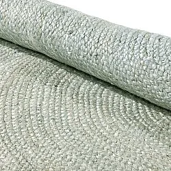 Alfombra redonda de yute - Amasia (gris)