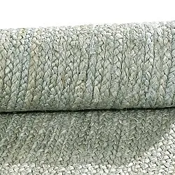 Alfombra redonda de yute - Amasia (gris)