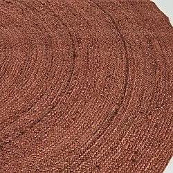 Alfombra redonda de yute - Amasia (castaña)