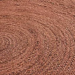 Alfombra redonda de yute - Amasia (castaña)