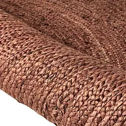 Alfombra redonda de yute - Amasia (castaña)
