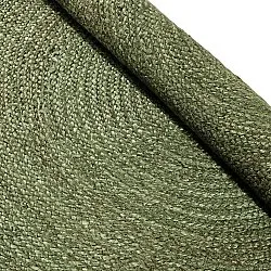 Alfombra redonda de yute - Amasia (verde militar)