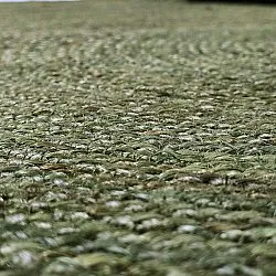Alfombra redonda de yute - Amasia (verde militar)