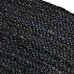 Alfombra redonda de yute - Amasia (azul oscuro)