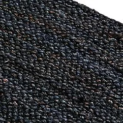 Alfombra redonda de yute - Amasia (azul oscuro)