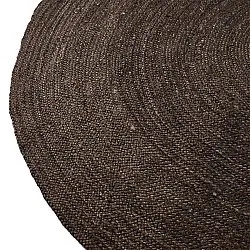 Alfombra redonda de yute - Amasia (gris oscuro)