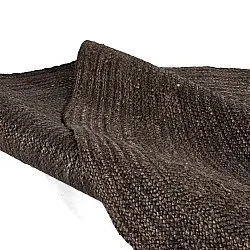 Alfombra redonda de yute - Amasia (gris oscuro)