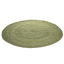 Alfombra redonda de yute - Amasia (aceituna)