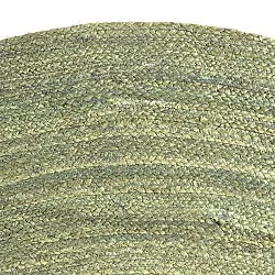 Alfombra redonda de yute - Amasia (aceituna)