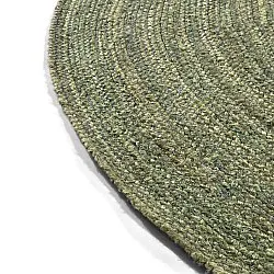 Alfombra redonda de yute - Amasia (aceituna)