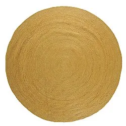 Alfombra redonda de yute - Amasia (naranja)