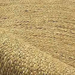 Alfombra redonda de yute - Amasia (naranja)