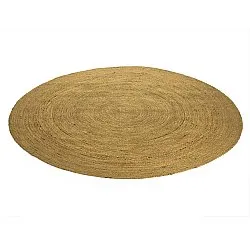 Alfombra redonda de yute - Amasia (naranja)