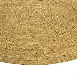 Alfombra redonda de yute - Amasia (naranja)