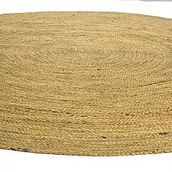 Alfombra redonda de yute - Amasia (naranja)