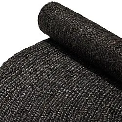 Alfombra redonda de yute - Amasia (negro)