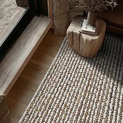 Alfombra de yute - Bally Jute/wool Bubble (naturaleza/blanco)