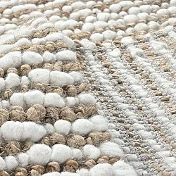 Alfombra de yute - Bally Jute/wool Bubble (naturaleza/blanco)