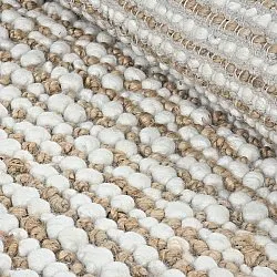 Alfombra de yute - Bally Jute/wool Bubble (naturaleza/blanco)