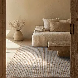 Alfombra de yute - Howrah Braided Jute (naturaleza/blanco)