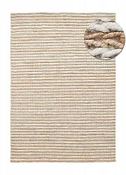 Alfombra de yute - Howrah Braided Jute (naturaleza/blanco)