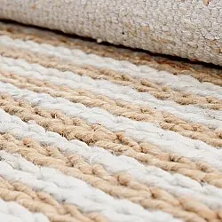 Alfombra de yute - Howrah Braided Jute (naturaleza/blanco)