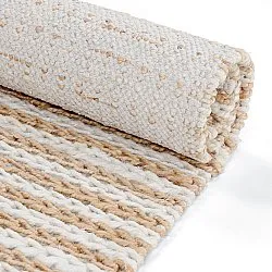 Alfombra de yute - Howrah Braided Jute (naturaleza/blanco)