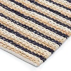 Alfombra de yute - Howrah Braided Jute (natural/blanco/negro)