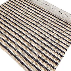 Alfombra de yute - Howrah Braided Jute (natural/blanco/negro)