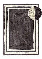 Alfombra de yute - Jessore (taupe oscuro/blanco)