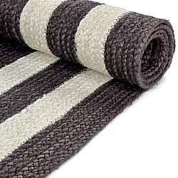 Alfombra de yute - Jessore (taupe oscuro/blanco)