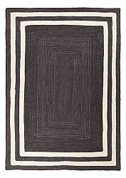 Alfombra de yute - Jessore (taupe oscuro/blanco)