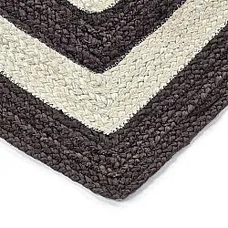 Alfombra de yute - Jessore (taupe oscuro/blanco)