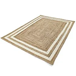 Alfombra de yute - Jessore (naturaleza/blanco)