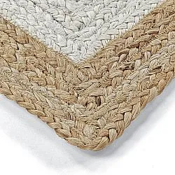 Alfombra de yute - Jessore (naturaleza/blanco)