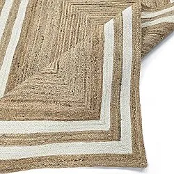 Alfombra de yute - Jessore (naturaleza/blanco)