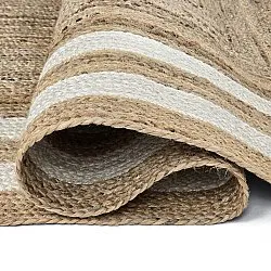 Alfombra de yute - Jessore (naturaleza/blanco)