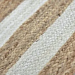 Alfombra de yute - Jessore (naturaleza/blanco)