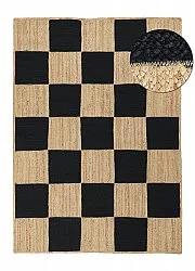 Alfombra de yute - Khulna (natural/negro)