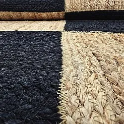 Alfombra de yute - Khulna (natural/negro)
