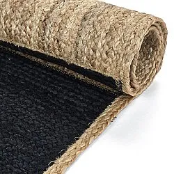 Alfombra de yute - Khulna (natural/negro)