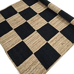 Alfombra de yute - Khulna (natural/negro)