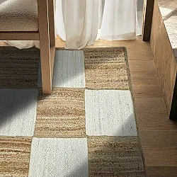 Alfombra de yute - Khulna (naturaleza/blanco)
