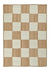 Alfombra de yute - Khulna (naturaleza/blanco)
