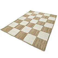Alfombra de yute - Khulna (naturaleza/blanco)